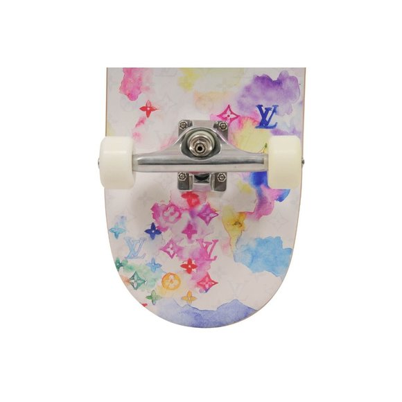 Louis Vuitton Skate Deck Watercolor LV Monogram Logo Skateboard SS21 Display - Picture 5 of 12